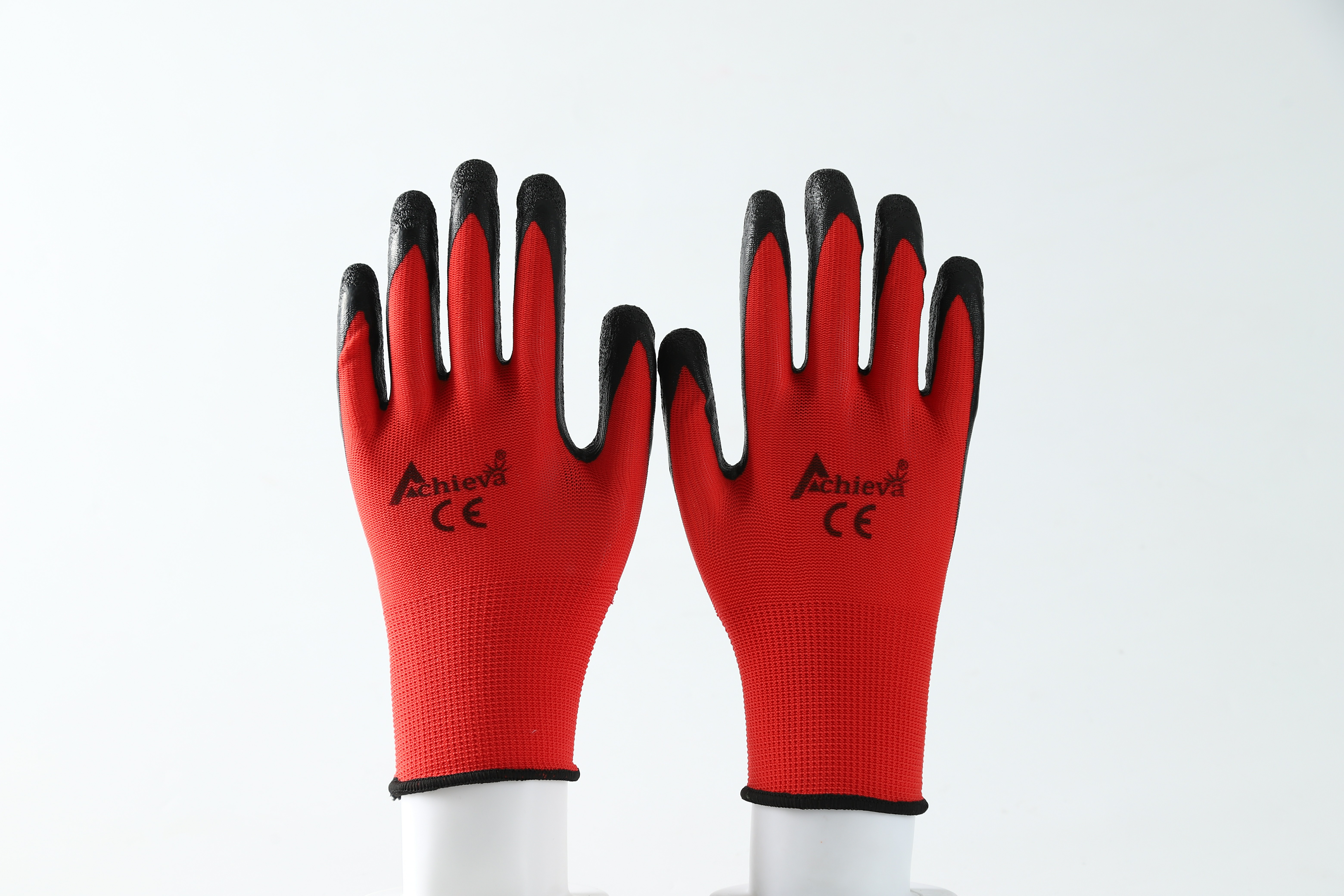 OEM 13G Polyester Gloves Coated with Latex crinkle Industrial Labor Protection anti-slip Gloves