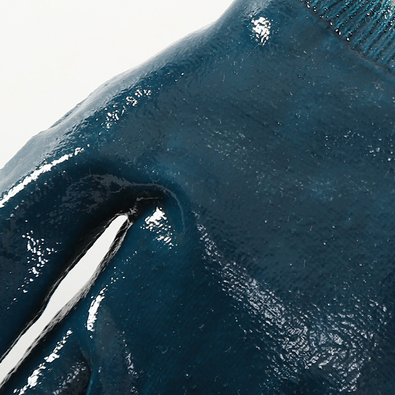 Competitive Price Safe Cuff Working Polyester Lining Nitrile Coated Work Gloves For Hand Protective