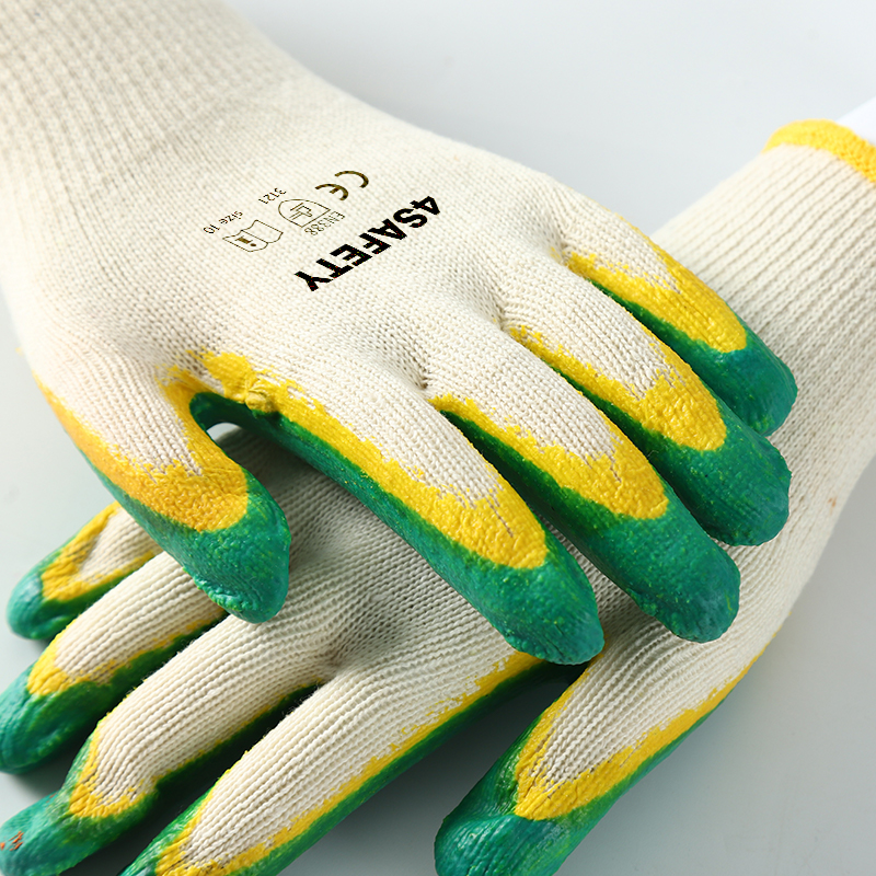 Hot Selling Latex Coated Smooth Gloves With Cotton Liner For Construction