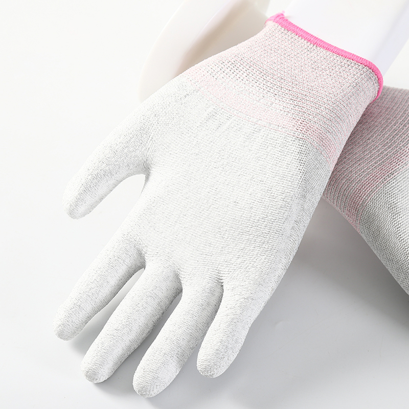 Custom Coated Pu 13G Anti Static Work Industrial Pu Gloves For Construction Workers Use