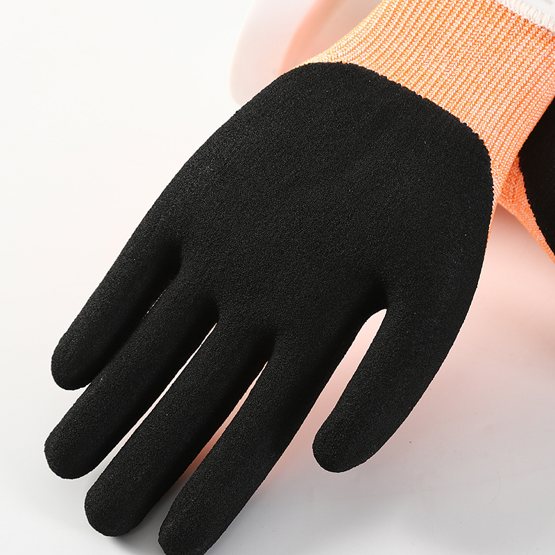 OEM CE Heavy Duty Sandy Coated Safety Work Nitrile Gloves With Double Dipping For Industry Construction