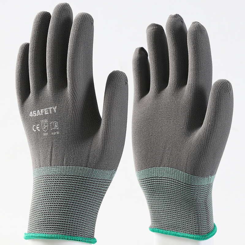 Gray polyester gloves