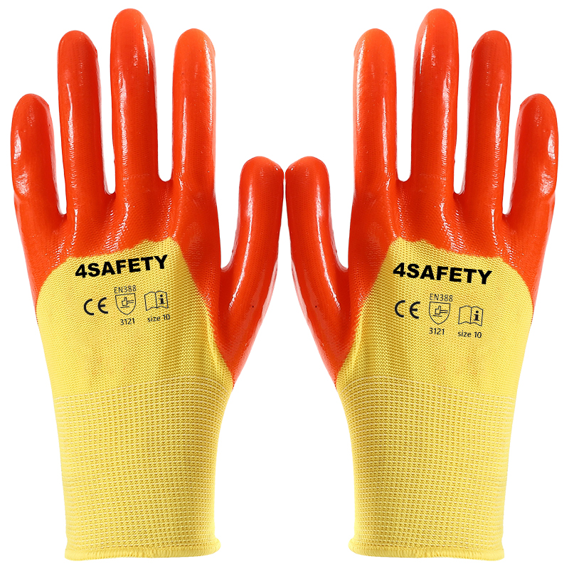 Cheap Pvc Coated Safety Gloves Construction Protective Work Gloves