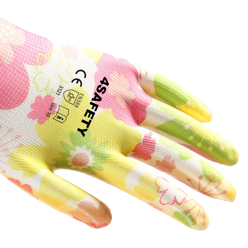 Printing polyester with nitrile coating gloves