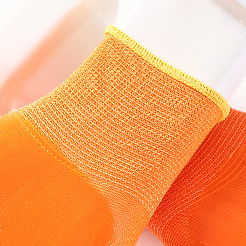 Pvc Smooth Surface Oil Resistant Acid And Alkali Resistant Industrial Working Orange Pvc Coated Glove