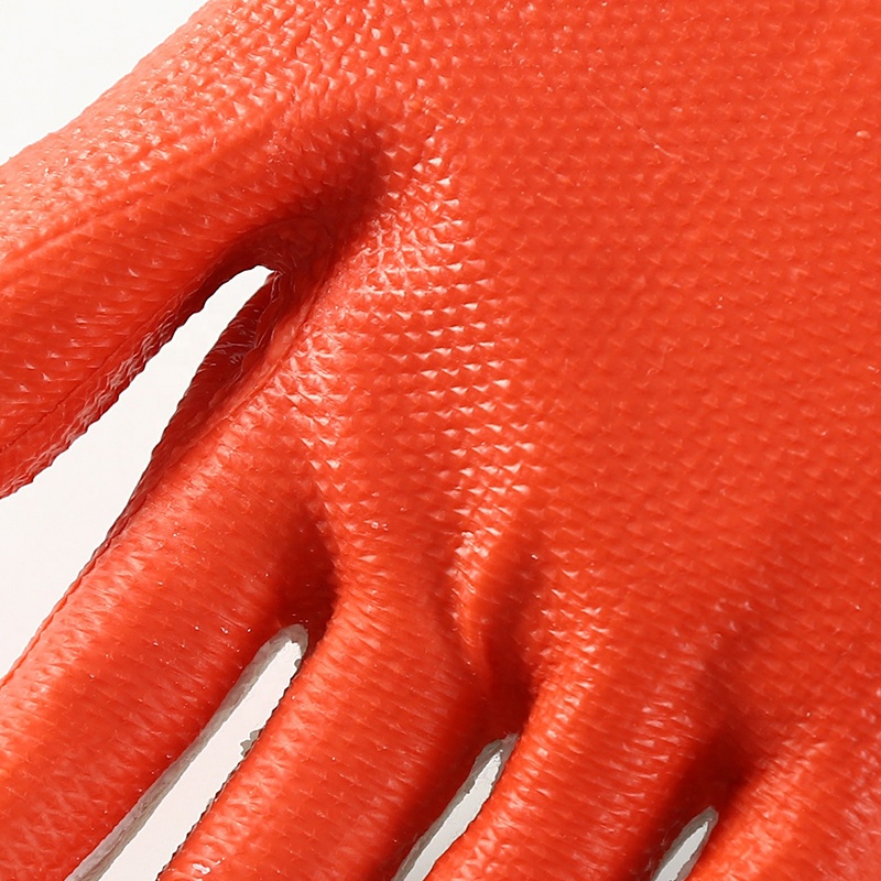 Double Color Mixed Laminated Rubber Coated Safety Gloves Working For Industrial