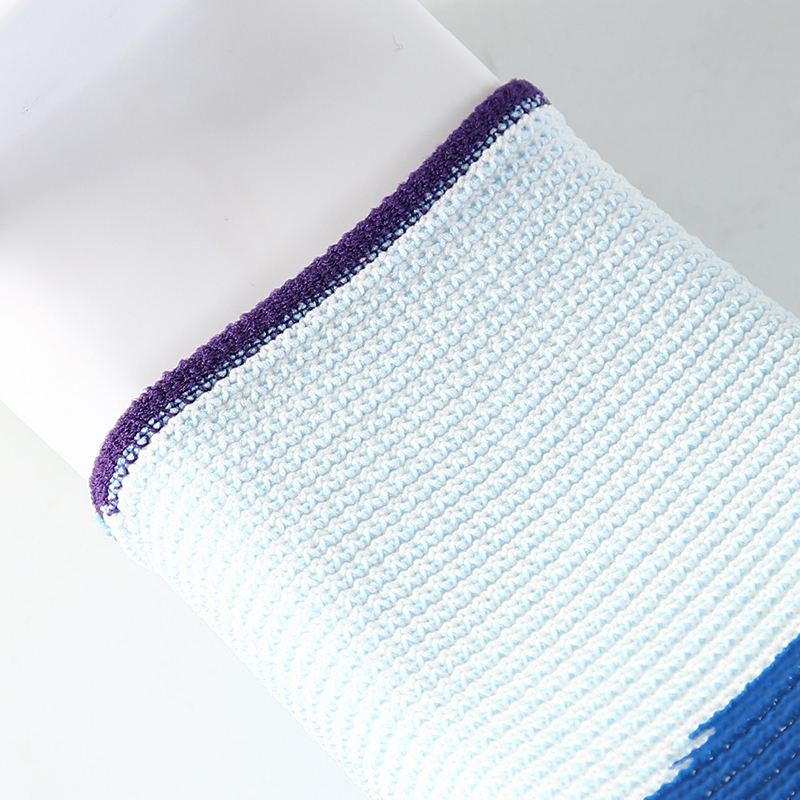 Top Selling 13 Gauge White Polyester Blue Nitrile Dipped Work Gloves