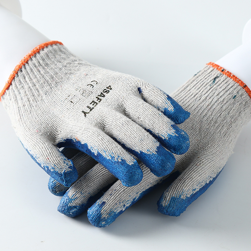 High Quality Latex Coated Strong-Grip Non-Slip Abrasion Resistant Cotton Liner Assembly Gloves