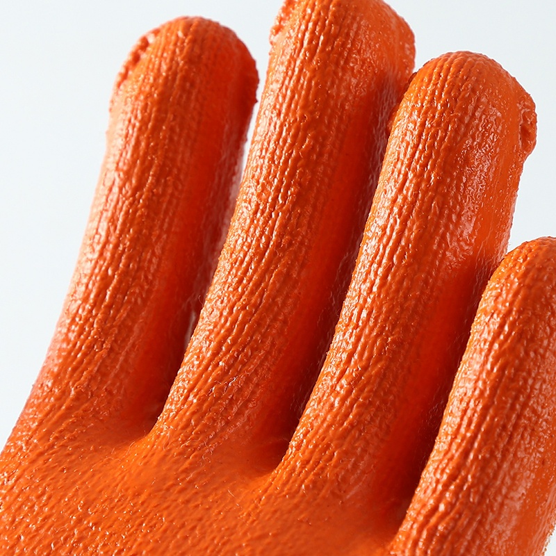 Outdoor Construction Protective 7 10 Gauge Latex Coated Polyester Glove