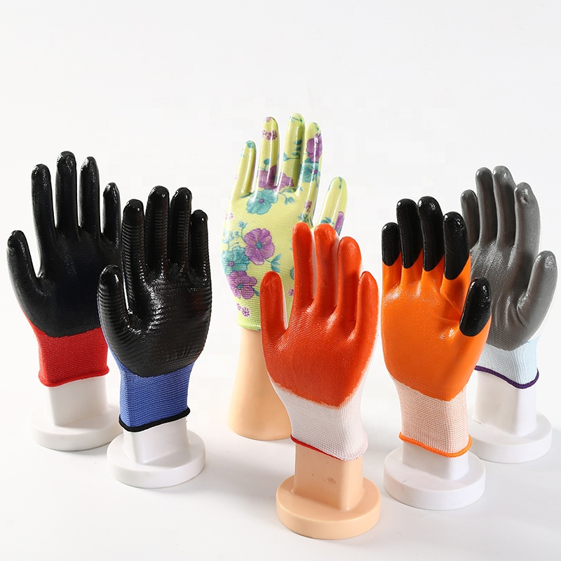 Best Selling 13 Gauge Polyester Liner Nitrile Coated Working Safety Glove For Sale