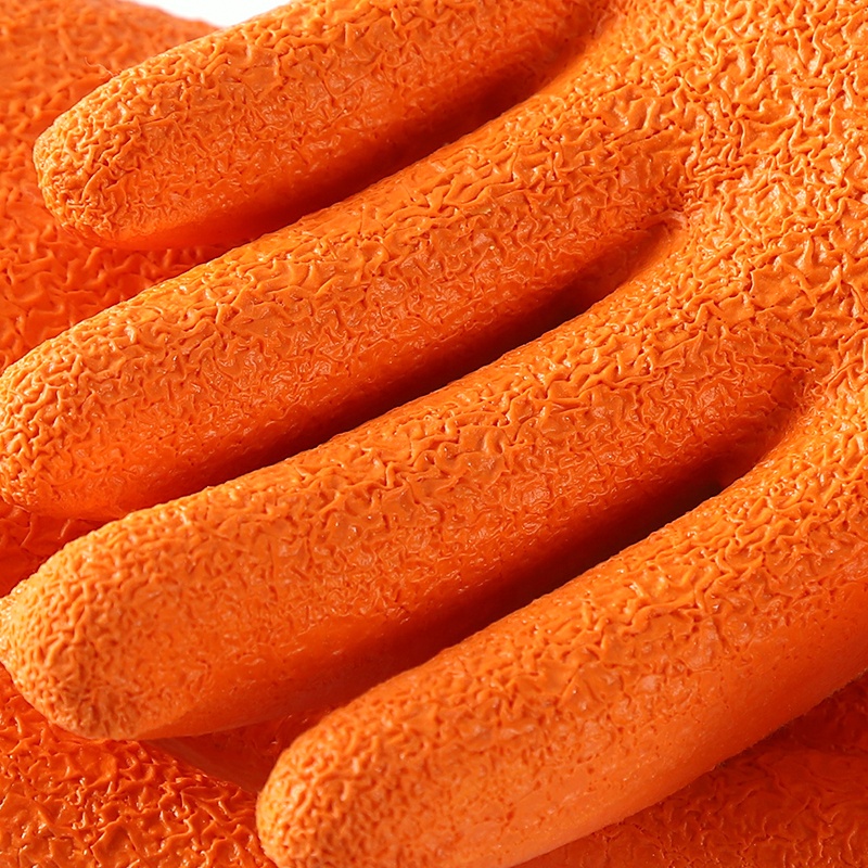 Wholesale Cheap Industrial Glove Cotton Latex Coated Glove With Crinkle Palm