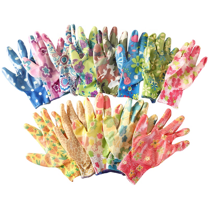 China Big Factory Good Price Camouflage Waterproof Oil Proof Nitrile Coated Industrial Work Gloves Price Worker Gloves