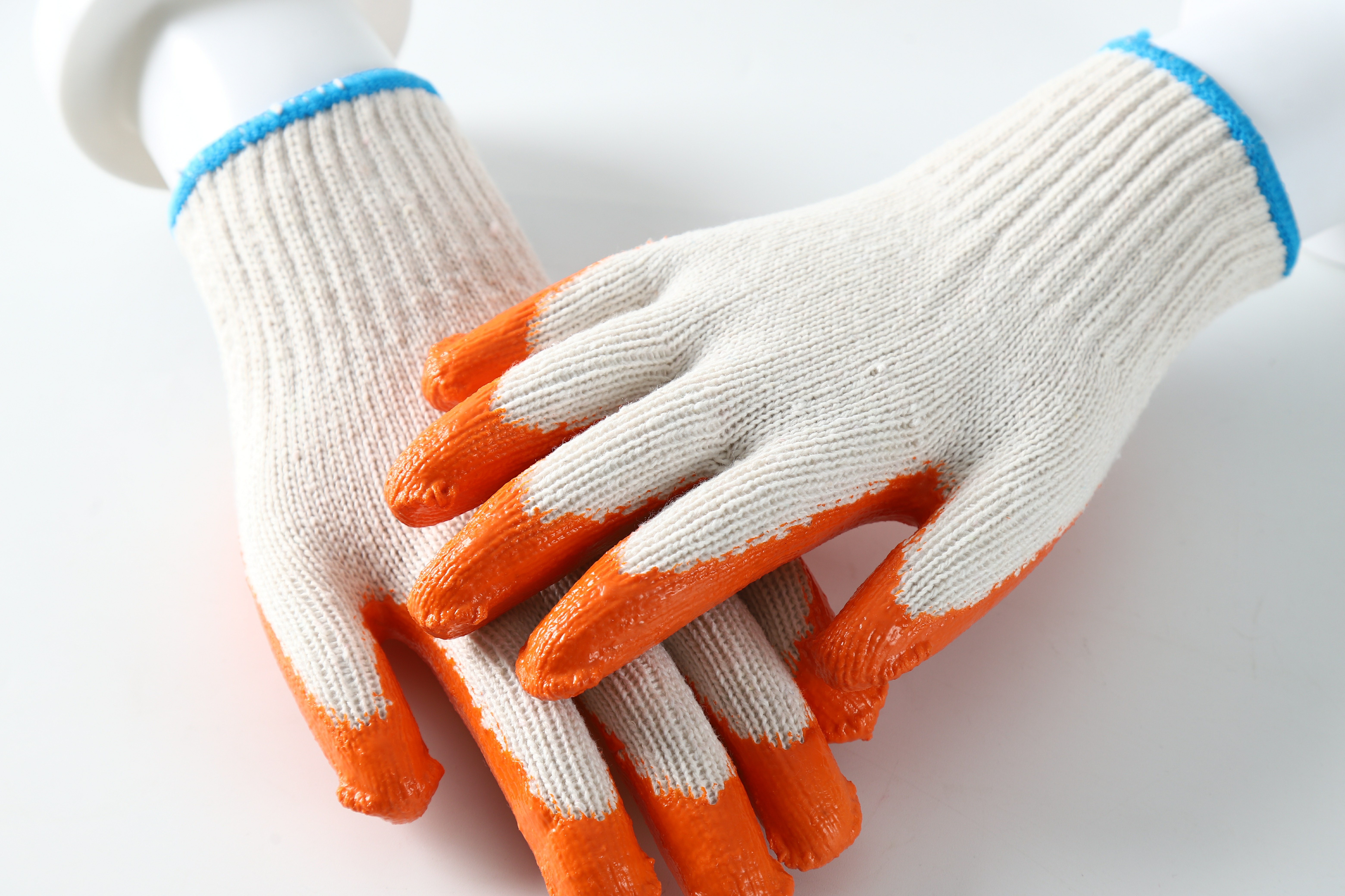 10 Gauge cotton Latex Coated anti-slip gardening safety work glove