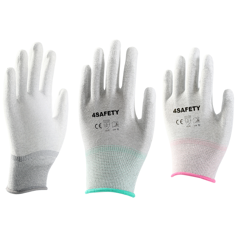 Custom Coated Pu 13G Anti Static Work Industrial Pu Gloves For Construction Workers Use