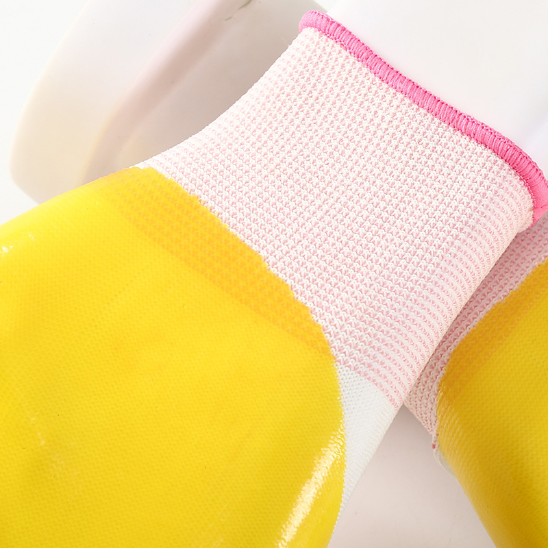 Yellow Waterproof PVC General Purpose Working Gloves