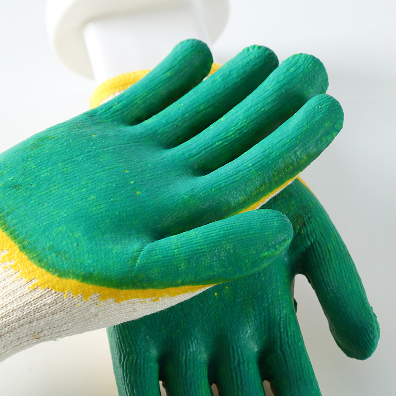 Hot Selling Latex Coated Smooth Gloves With Cotton Liner For Construction
