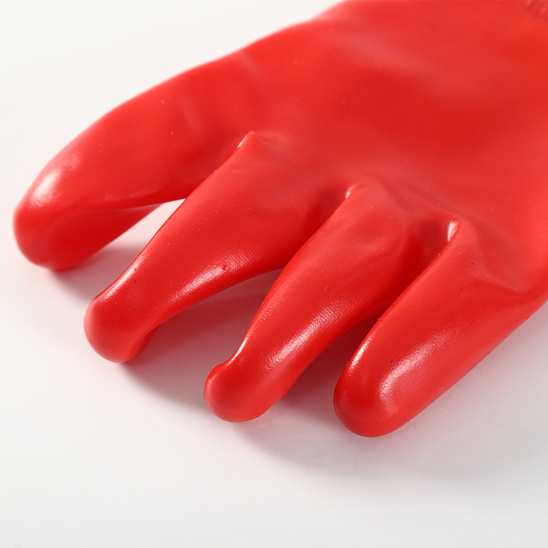 Top Sale Handcraft Gardening General Purpose Work And Industrial Safety Coated Red Pvc Gloves