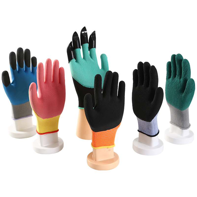 Polyester Liner Soft Foam Latex Coated Construction Supper Grip Working Safety Hand Gloves