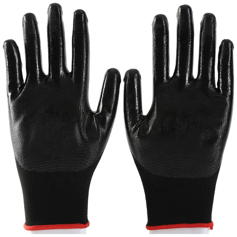Top Sale Nitrile Coated Work Hand Gloves Mechanic Hand Gloves