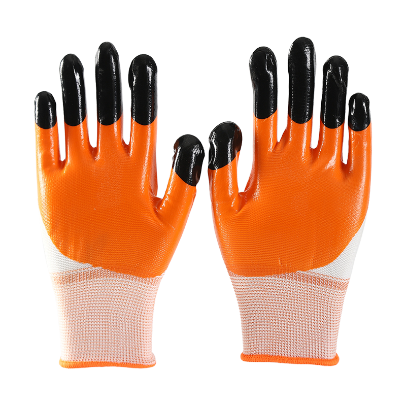 Wholesale Factory Price Safety Nitrile Half Coated Work Gloves For Industrial