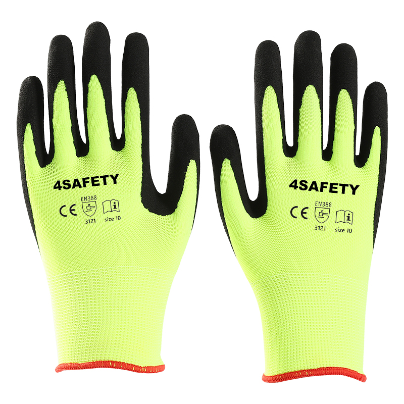 China New Design Sandy Nitrile Coated Work Gloves Manufacturer