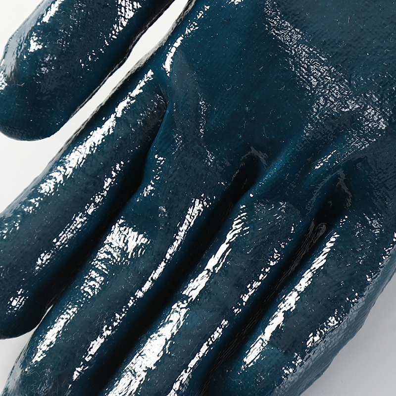 Competitive Price Safe Cuff Working Polyester Lining Nitrile Coated Work Gloves For Hand Protective