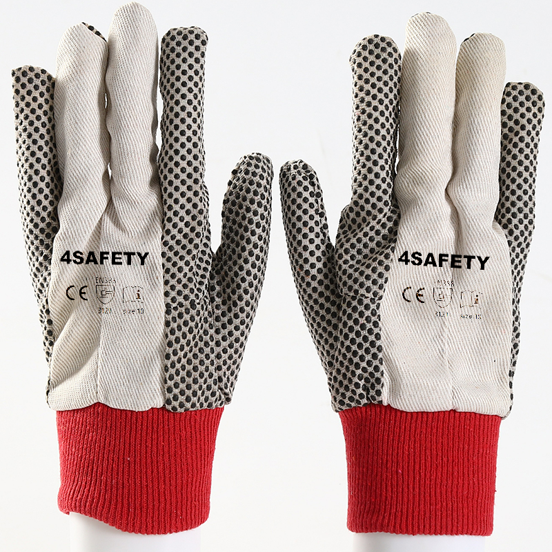 Garden canvas dotted gloves