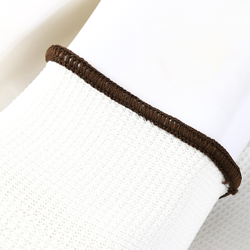 White Polyester with white PU coating gloves